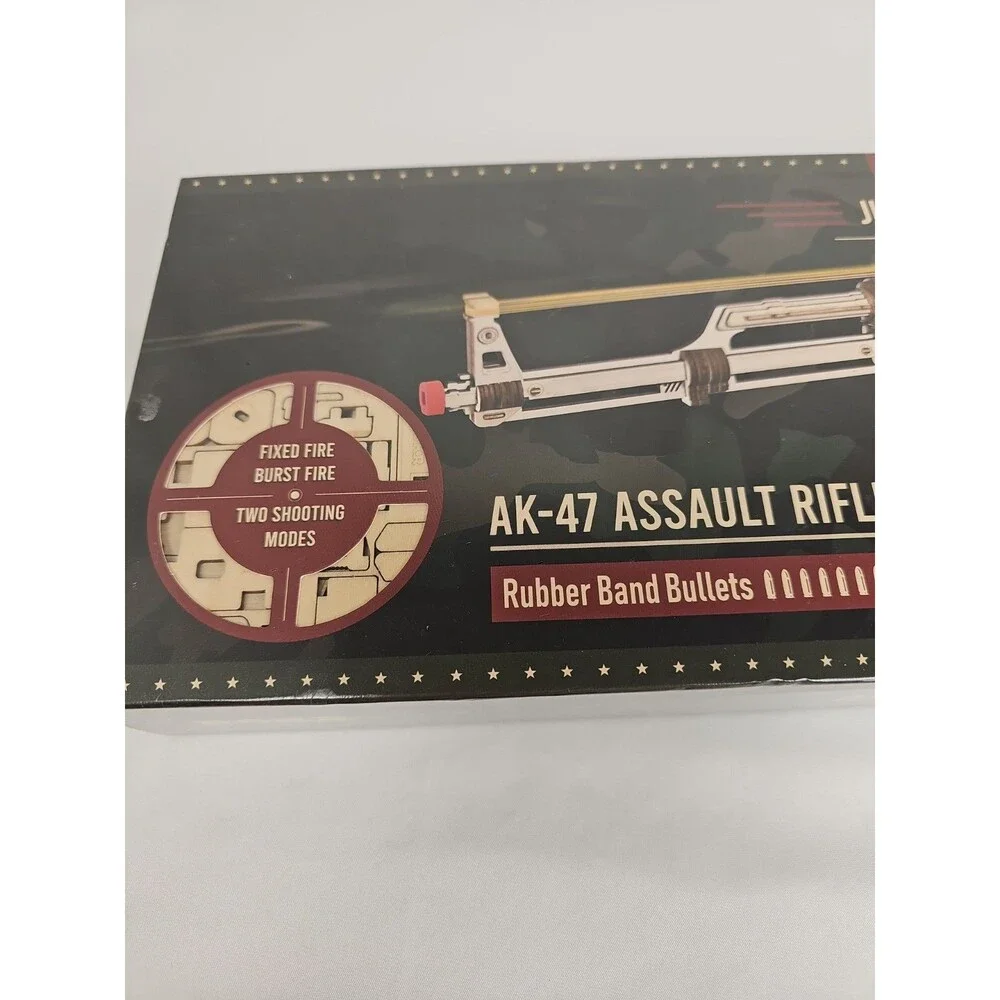 ROKR Justice Guard AK-47 Rubber Band Rifle 3D Wooden Model Kit New